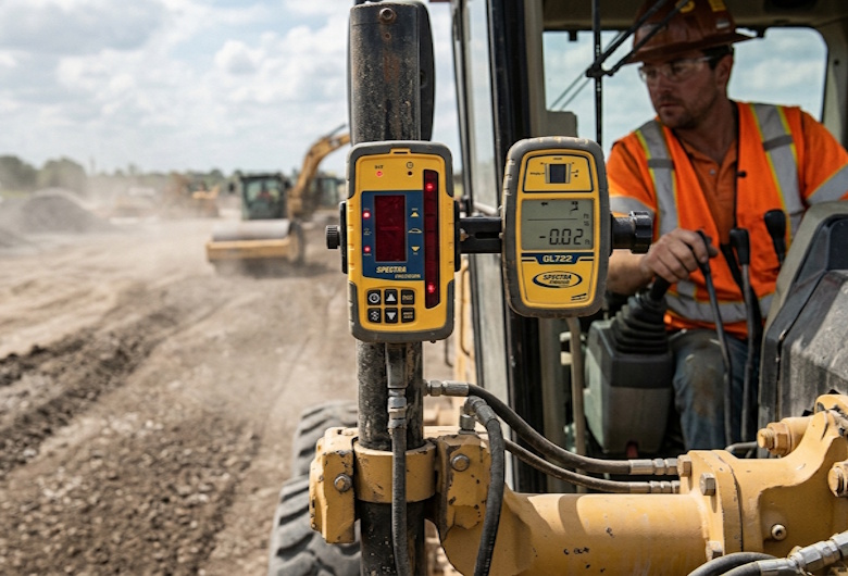 Cara Menggunakan Laser Receiver Leveling pada Grader untuk Mendapatkan Elevasi Akurat