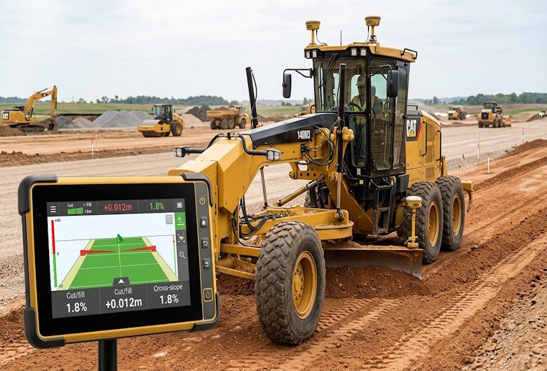 Grader Machine Control: Teknologi Otomatisasi untuk Perataan Tanah Presisi Tinggi