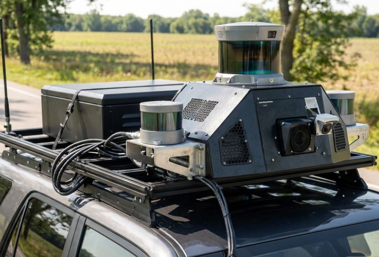Mobile Mapping Jalan dengan FJD Trion S1 3D Car Mount